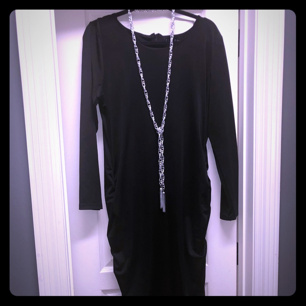 Eloquii long slim black dress